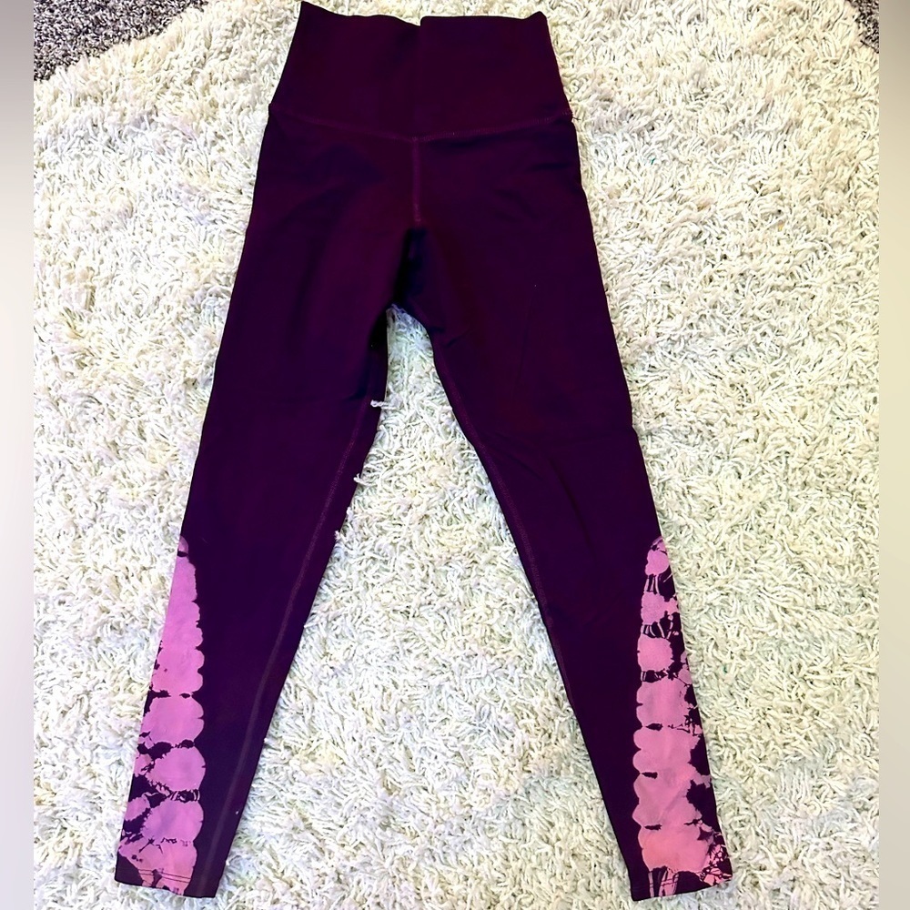 Electric & Rose Venice Legging Tie Dye XS Aubergine/Cloud